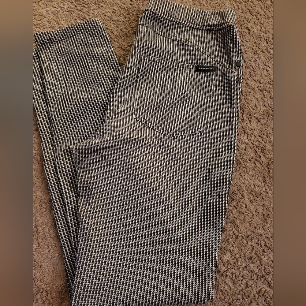 Sanctuary Black White Print Stretch Pants